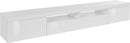 Mobile Tv 3 Ante e Ripiano a Giorno 240x40x35 cm Essential 2A 1R Bianco Lucido  