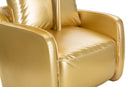 Lampada da Comodino Midcentury Gialla Ø26x46 cm in Resina e Ferro e Tessuto Oro      
