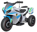 Moto Elettrica Polizia per Bambini 6V Kidfun Urban Police Blu
