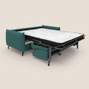 Divano Letto 2 Posti 175x95x96 cm in Tessuto Petrolio