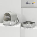 Lettiera Gatto Chiusa L 52,4x41,3x39,9 cm con Maniglia Paletta Pacchetto Deodorante e Antiperdita in Acciaio Inox e ABS Grigio      