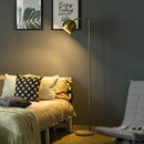 Lampada da Terra 38x26x165 cm E27 Paralume Regolabile Oro