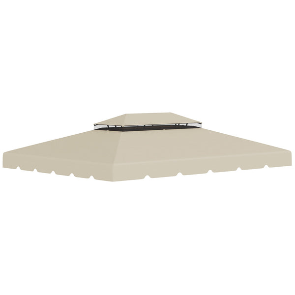 sconto Tetto di Ricambio per Gazebo da Giardino 3x4m in Poliestere Beige