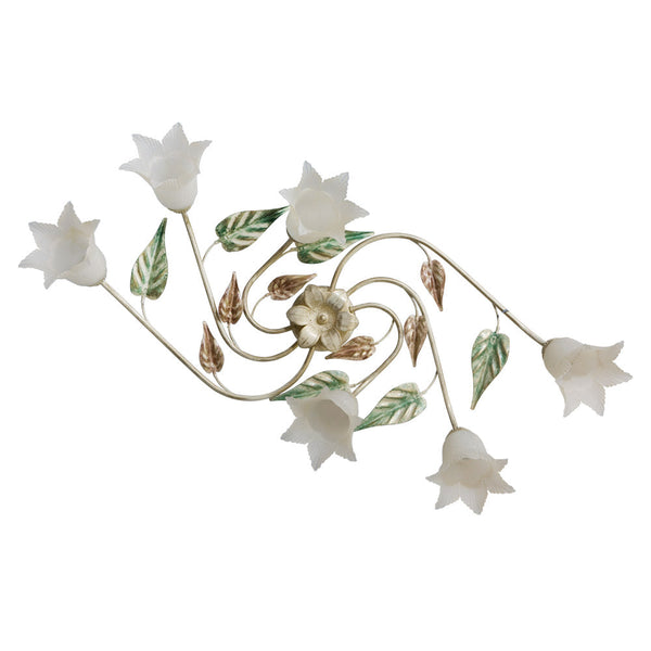 Plafoniera 6xE14 Montatura Anticata Vetro Paglierino E-Energy Arianna acquista