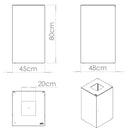 Contenitore per Raccolta Differenziata Capacità 100 L con Etichette 45x50x80 cm in Acciaio Verniciato Bianco