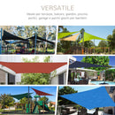 Tenda Vela da Giardino Triangolare in HDPE Crema 5x5x5m 