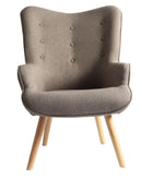 Poltrona 67x76x97 cm in Tessuto Tortora