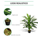 Pianta Artificiale Dracena H110 cm con Vaso Verde