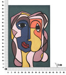Stampa Dipinta Double Face 60x3x90 cm in Legno e Tessuto