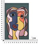 Stampa Dipinta Double Face 60x3x90 cm in Legno e Tessuto