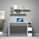 Scrivania 120x56x74H cm con mensola Mikro Bianca