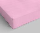 Lenzuolo Sotto con Angoli ed Elastico Tinta Unita Rosa