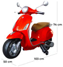Piaggio Vespa Primavera Elettrica 12V per Bambini Rossa