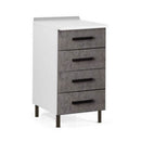Cassettiera 4 cassetti 40x50x85H cm cemento
