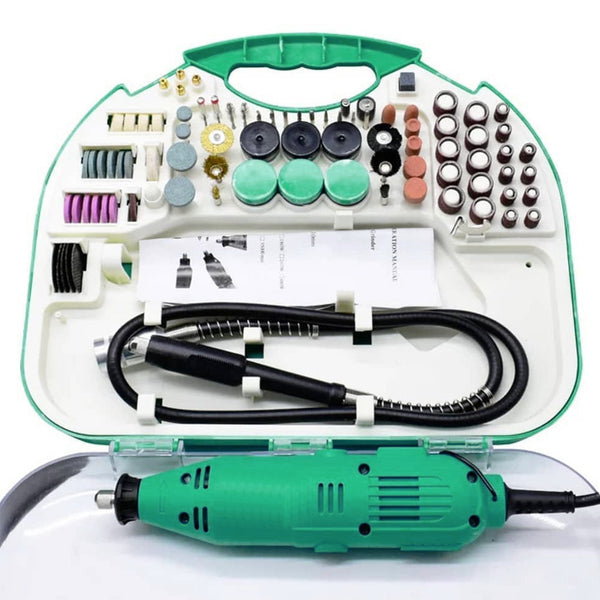 Mini Smerigliatrice Elettrica 130W Fresa Drill in Valigetta Strumento Rotativo acquista