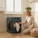 Mini Asciugatrice Elettrica 1000 W 3 kg 49x43x61 cm con Anti Pieghe Sterilizzazione e Display LED Blu      