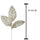 Set 6 Foglia con Glitter H76 cm Champagne