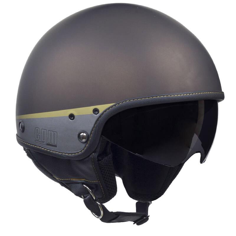 Casco Demi-Jet per Scooter CGM Granada 105G Marone Opaco XS - (53 cm)