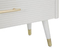 Comò Matera 78x80x37 cm in Legno MDF e Ferro Bianco/Marrone