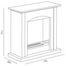 Camino a Bioetanolo da Pavimento 70x30x70 cm 2000W 1L Matera Bianco 