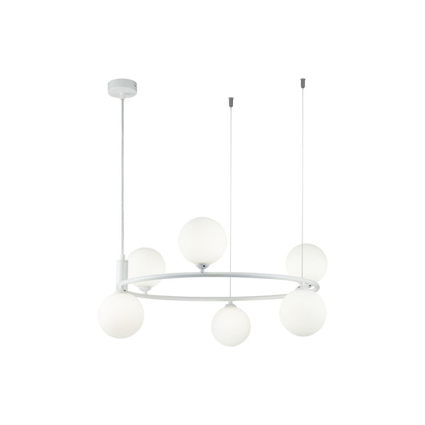 sconto Lampada pendente Modern in Metallo Ring Bianco