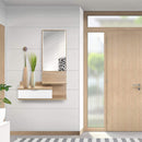 Mobile da Ingresso Dahlia 116x81x29 cm con Cassetto e Specchio in Stile Moderno Rovere