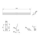 Set 2 Barre Appendiabiti per Armadio Ø27x81,5 cm in Acciaio Emuca Bianco