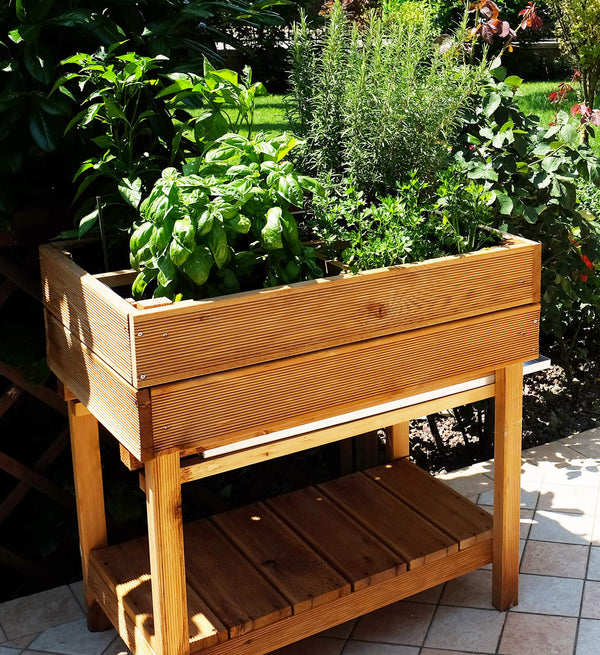 sconto Ortolegno 2 Ripiani 80x50x80 cm in Legno di Larice Taini