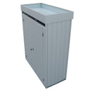 Armadio da Esterno 2 Porte 74,6x161,5x209 cm in Acciaio Zincato Grigio