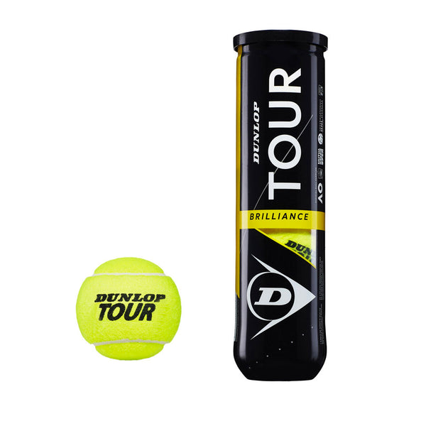 prezzo Set 3 Palline da Tennis Ø8x21,5 cm in Tubo Pressurizzato Dunlop Tour Brilliance Gialle