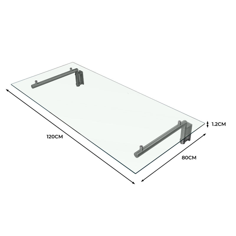 Supporto In Acciaio Inox V2A Per Tettoia In Vetro M12 – Spessore Vetro 8,76-17,52 Mm