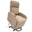 Poltrona Alzapersona Elettrica 1 Motore 65x75x101 cm in Tessuto Beige