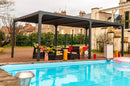 Pergola da Giardino 3,6x6 m in Alluminio Grigio Antracite 