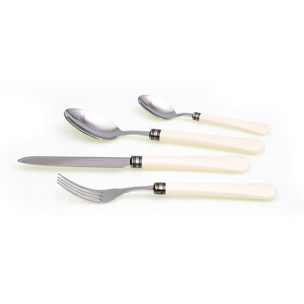 online Servizio Set di Posate 24 Pezzi in Acciaio Inox Rivadossi Sandro Giulietta Avorio