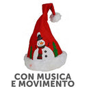 Cappello musicale pupazzo neve cm 22x20xh45