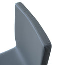 Sedia 40/44x42x86 cm Aury gambe Antracite in Similpelle Grigio