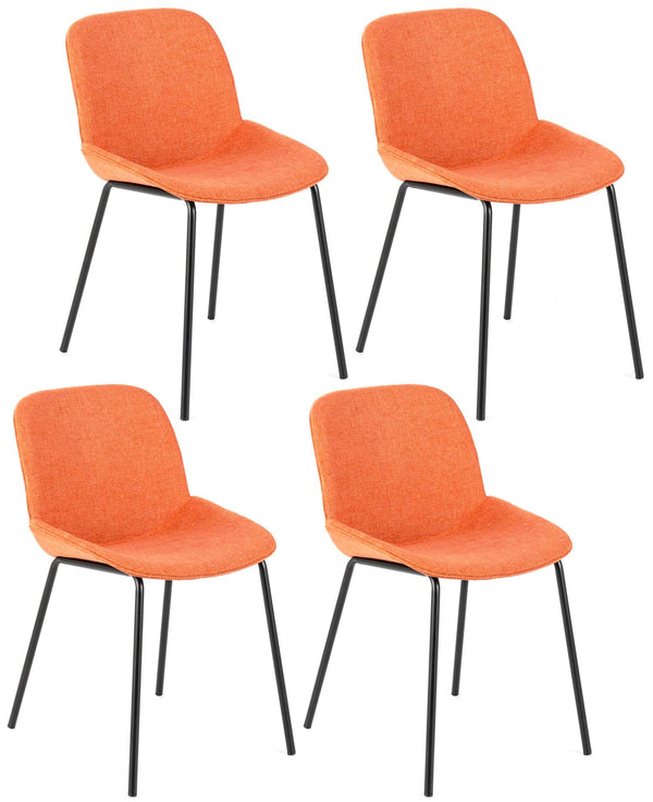 prezzo Set 4 Sedie 57x46xH80 cm in Tessuto Eva Ruggine