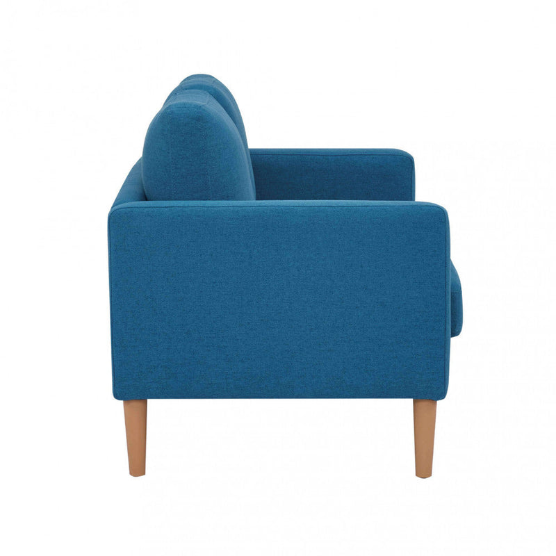 Divano 2 Posti Ramsey 137x73x82 h cm in Tessuto Blu