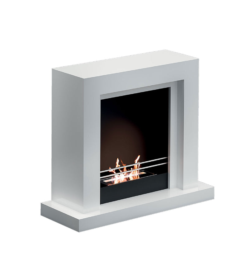 Camino a Bioetanolo da Pavimento 70x30x70 cm 2000W 1L Camogli Bianco 