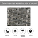 Set 2 Lettini Prendisole in Acciaio con Cuscino Grigio 