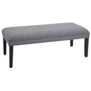 Panca Imbottita in Tessuto Lino 120x53x46 cm  Grigia