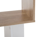 Libreria di Design Moderno 4 ripiani Legno Naturale e Bianco 60x24x148 cm 