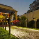 Set 8 Faretti da Esterno a Energia Solare 12x10x46 cm LED a 3000K IP44 in PP Nero  