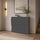 Scarpiera 2 Ante a Ribalta Onda 101x26,6x81,4 cm Finitura in Melamina Antracite Opaco