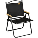 Sedia per Esterni Pieghevole 54x59x78 cm Seduta in Tessuto Oxford e Acciaio  Nero  