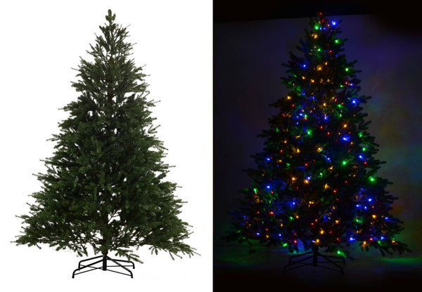Albero di Natale Luminoso 350 LED H225cm Verde sconto