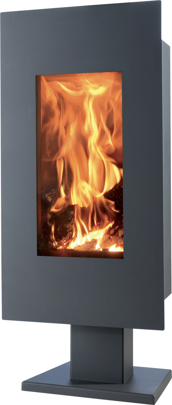 sconto Stufa a Legna 8 kW 120,5x51,4x46 cm Osaka Nera