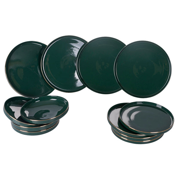 Servizio Piatti 12 Pezzi in New Bon China VdE Tivoli 1996 Luxury Green prezzo