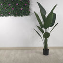 Pianta Artificiale H160 cm Banano con Vaso Verde