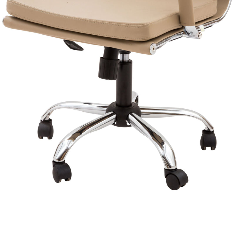 Poltrona Mito Dirigenziale Simil Tortora Cromata